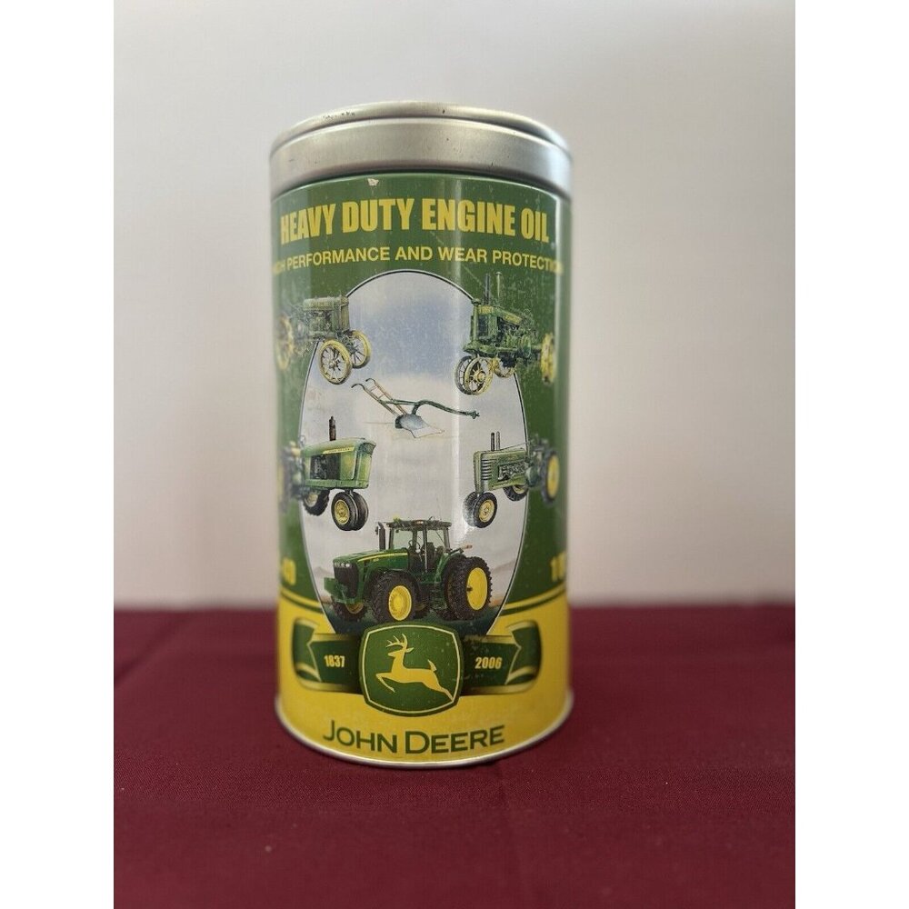 r 4.25”x8” 1 QT Jogn Deere Coin Bank Tin